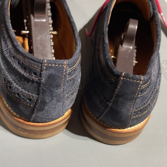 Charles Tyrwhitt navy suede  wing tips main image 4